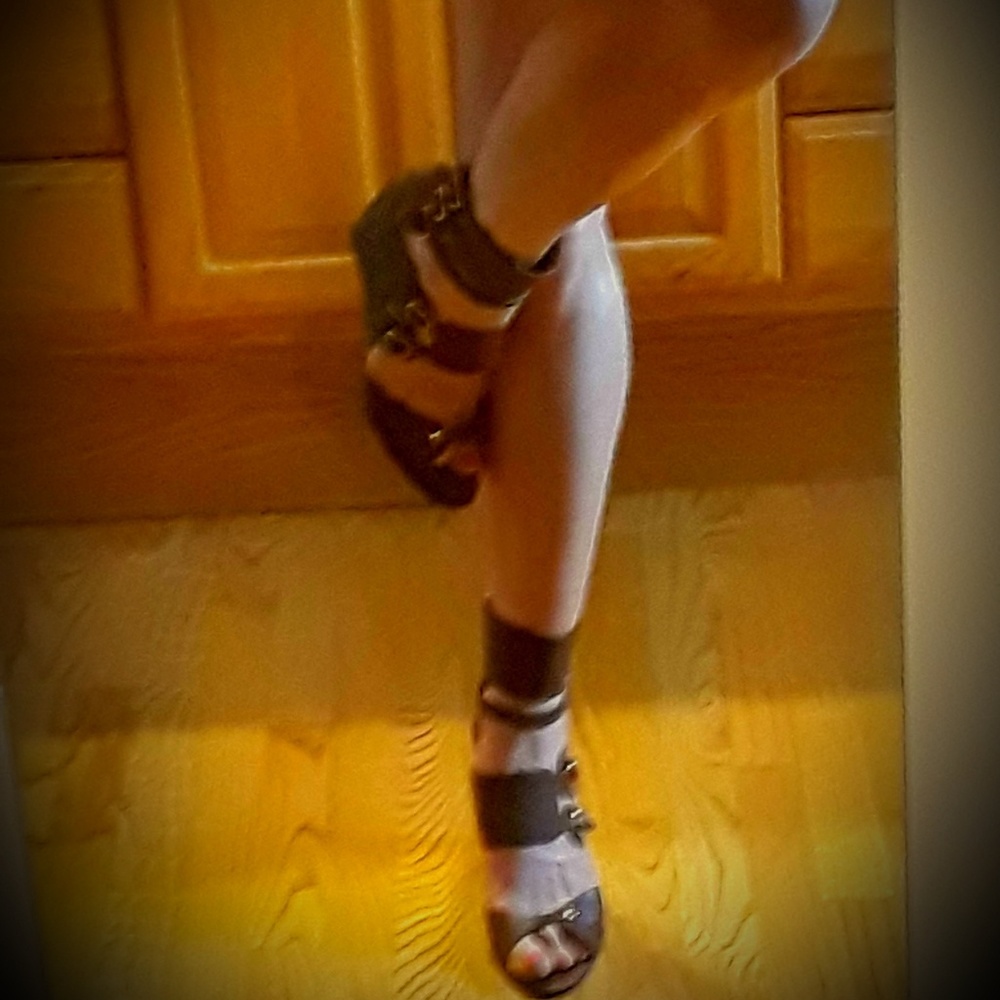Gladiator wedge  shoes 9.5